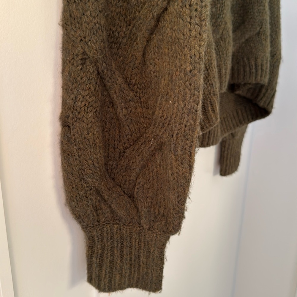 Madewell Somervell Modern Cable Turtleneck Sweater Size S - Picture 6 of 9